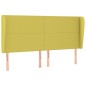 vidaXL Kopfteil mit Ohren Grün 203x23x118/128 cm Stoff