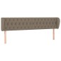 vidaXL Kopfteil mit Ohren Taupe 203x23x78/88 cm Stoff