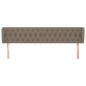 vidaXL Kopfteil mit Ohren Taupe 203x23x78/88 cm Stoff