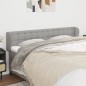 vidaXL Kopfteil mit Ohren Hellgrau 183x23x78/88 cm Stoff vidaXL Kopfteil mit Ohren Hellgrau 183x23x78/88 cm Stoff
