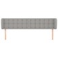 vidaXL Kopfteil mit Ohren Hellgrau 183x23x78/88 cm Stoff vidaXL Kopfteil mit Ohren Hellgrau 183x23x78/88 cm Stoff