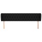 vidaXL Kopfteil mit Ohren Schwarz 183x23x78/88 cm Stoff vidaXL Kopfteil mit Ohren Schwarz 183x23x78/88 cm Stoff