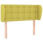 vidaXL Kopfteil mit Ohren Grün 93x23x78/88 cm Stoff