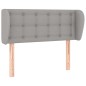 vidaXL Kopfteil mit Ohren Hellgrau 93x23x78/88 cm Stoff vidaXL Kopfteil mit Ohren Hellgrau 93x23x78/88 cm Stoff
