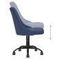 Esszimmerstühle 2 Stk. Drehbar Blau Stoff Esszimmerstühle 2 Stk. Drehbar Blau Stoff