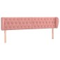 vidaXL Kopfteil mit Ohren Rosa 183x23x78/88 cm Samt vidaXL Kopfteil mit Ohren Rosa 183x23x78/88 cm Samt
