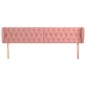 vidaXL Kopfteil mit Ohren Rosa 183x23x78/88 cm Samt vidaXL Kopfteil mit Ohren Rosa 183x23x78/88 cm Samt