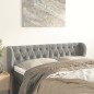 vidaXL Kopfteil mit Ohren Hellgrau 147x23x78/88 cm Samt vidaXL Kopfteil mit Ohren Hellgrau 147x23x78/88 cm Samt