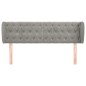 vidaXL Kopfteil mit Ohren Hellgrau 147x23x78/88 cm Samt vidaXL Kopfteil mit Ohren Hellgrau 147x23x78/88 cm Samt