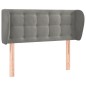 vidaXL Kopfteil mit Ohren Hellgrau 83x23x78/88 cm Samt vidaXL Kopfteil mit Ohren Hellgrau 83x23x78/88 cm Samt