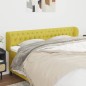 vidaXL Kopfteil mit Ohren Grün 203x23x78/88 cm Stoff