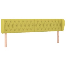 vidaXL Kopfteil mit Ohren Grün 203x23x78/88 cm Stoff