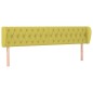 vidaXL Kopfteil mit Ohren Grün 203x23x78/88 cm Stoff