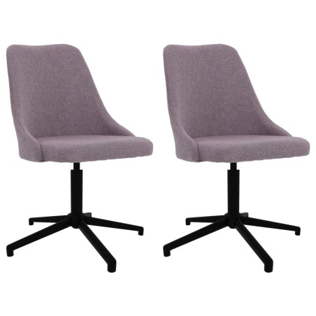 Esszimmerstühle 2 Stk. Drehbar Taupe Stoff