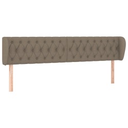vidaXL Kopfteil mit Ohren Taupe 183x23x78/88 cm Stoff