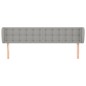 vidaXL Kopfteil mit Ohren Hellgrau 203x23x78/88 cm Stoff