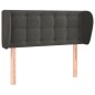 vidaXL Kopfteil mit Ohren Dunkelgrau 103x23x78/88 cm Samt vidaXL Kopfteil mit Ohren Dunkelgrau 103x23x78/88 cm Samt