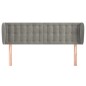 vidaXL Kopfteil mit Ohren Hellgrau 147x23x78/88 cm Samt