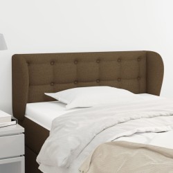vidaXL Kopfteil mit Ohren Dunkelbraun 83x23x78/88 cm Stoff