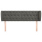 vidaXL Kopfteil mit Ohren Dunkelgrau 147x23x78/88 cm Samt