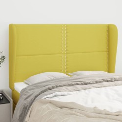 vidaXL Kopfteil mit Ohren Grün 147x23x118/128 cm Stoff