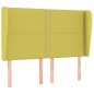 vidaXL Kopfteil mit Ohren Grün 147x23x118/128 cm Stoff