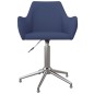 Esszimmerstühle 2 Stk. Drehbar Blau Stoff Esszimmerstühle 2 Stk. Drehbar Blau Stoff