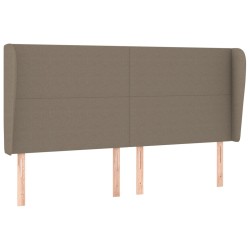 vidaXL Kopfteil mit Ohren Taupe 183x23x118/128 cm Stoff