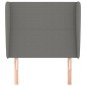 vidaXL Kopfteil mit Ohren Dunkelgrau 103x23x118/128 cm Stoff