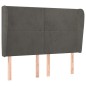 vidaXL Kopfteil mit Ohren Dunkelgrau 147x23x118/128 cm Samt