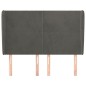 vidaXL Kopfteil mit Ohren Dunkelgrau 147x23x118/128 cm Samt