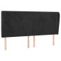 vidaXL Kopfteil mit Ohren Schwarz 203x23x118/128 cm Samt vidaXL Kopfteil mit Ohren Schwarz 203x23x118/128 cm Samt
