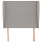 vidaXL Kopfteil mit Ohren Hellgrau 93x23x118/128 cm Stoff