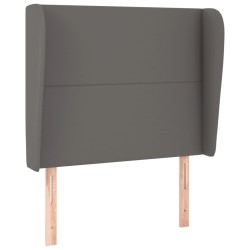 vidaXL Kopfteil mit Ohren Grau 83x23x118/128 cm Kunstleder