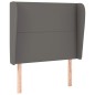 vidaXL Kopfteil mit Ohren Grau 83x23x118/128 cm Kunstleder vidaXL Kopfteil mit Ohren Grau 83x23x118/128 cm Kunstleder