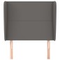 vidaXL Kopfteil mit Ohren Grau 83x23x118/128 cm Kunstleder vidaXL Kopfteil mit Ohren Grau 83x23x118/128 cm Kunstleder