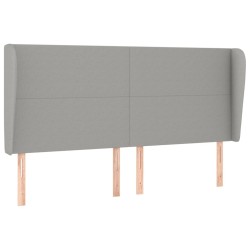 vidaXL Kopfteil mit Ohren Hellgrau 163x23x118/128 cm Stoff