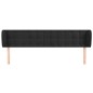 vidaXL Kopfteil mit Ohren Schwarz 183x23x78/88 cm Samt vidaXL Kopfteil mit Ohren Schwarz 183x23x78/88 cm Samt