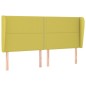vidaXL Kopfteil mit Ohren Grün 163x23x118/128 cm Stoff