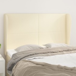 vidaXL Kopfteil mit Ohren Creme 147x23x118/128 cm Kunstleder