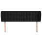 vidaXL Kopfteil mit Ohren Schwarz 147x23x78/88 cm Samt