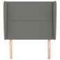 vidaXL Kopfteil mit Ohren Dunkelgrau 103x23x118/128 cm Stoff