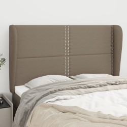 vidaXL Kopfteil mit Ohren Taupe 147x23x118/128 cm Stoff