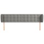 vidaXL Kopfteil mit Ohren Hellgrau 163x23x78/88 cm Samt