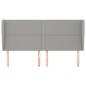 vidaXL Kopfteil mit Ohren Hellgrau 203x23x118/128 cm Stoff vidaXL Kopfteil mit Ohren Hellgrau 203x23x118/128 cm Stoff