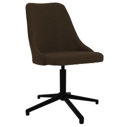 Esszimmerstühle 2 Stk. Drehbar Dunkelbraun Stoff