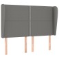 vidaXL Kopfteil mit Ohren Dunkelgrau 147x23x118/128 cm Stoff vidaXL Kopfteil mit Ohren Dunkelgrau 147x23x118/128 cm Stoff