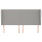 vidaXL Kopfteil mit Ohren Hellgrau 203x23x118/128 cm Stoff