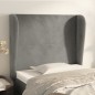 vidaXL Kopfteil mit Ohren Hellgrau 103x23x118/128 cm Samt vidaXL Kopfteil mit Ohren Hellgrau 103x23x118/128 cm Samt