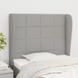 vidaXL Kopfteil mit Ohren Hellgrau 83x23x118/128 cm Stoff